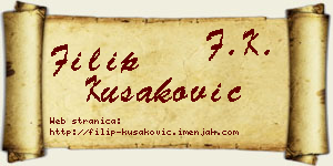 Filip Kušaković vizit kartica